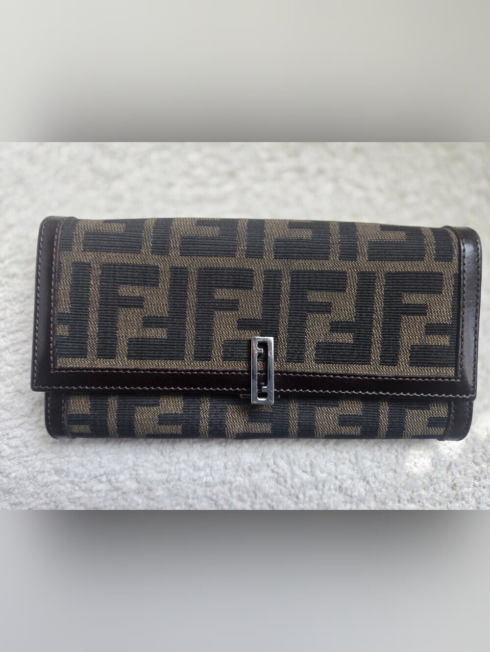 Fendi Zucca Canvas Continental Wallet – Brown